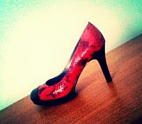 The shoes.